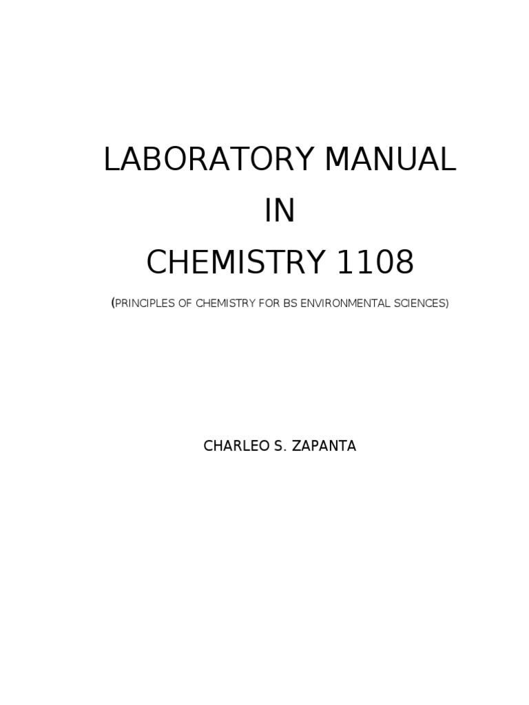 Basic Laboratory Techniques Manual | PDF | Chemical Compounds ...