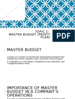 Master Budget Breakdown