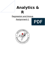 Data Analytics Regression Anova Assignment