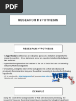 Research Hypothesis & Types