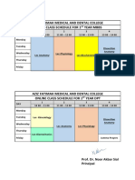 AFMDC Onine Class Schedule PDF