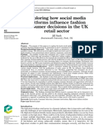 Exploring How Social Media Platforms Influence Fashion Consumer Decisions in The UK Retail Sector