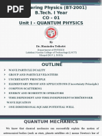 CO - 1 Quantum Mechanics