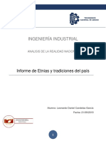 Informe de Etnias y Tradiciones Del País