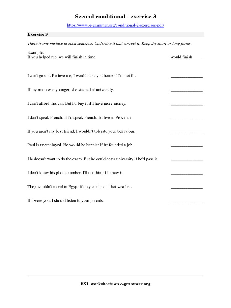 Second Conditional Exercise 3 PDF | PDF | Language Arts & Discipline