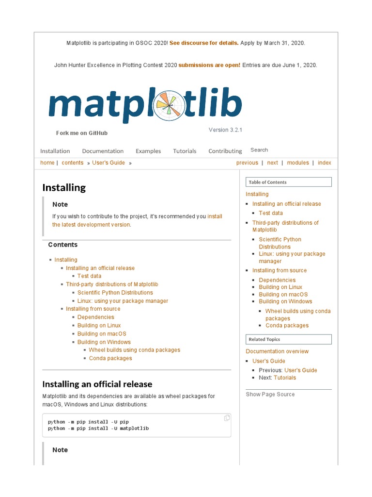 Matplotlib Guide PDF | Download grátis PDF | Linux Distribution | Linux