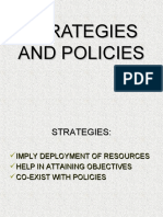 Strategies and Policies