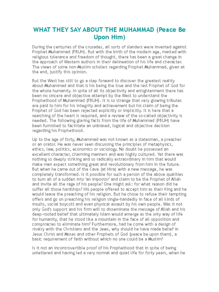 Understanding Muhammad's Prophethood | PDF | Muhammad | Prophets And ...