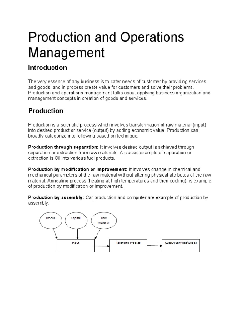 Production and Operations Management | PDF | Operations Management ...