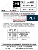 CC, Service Manual I R/C: CLU-418U: Replacement Parts List