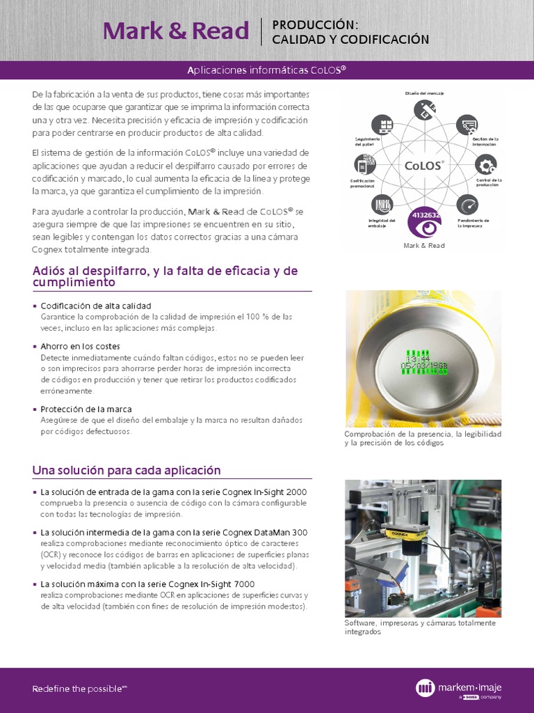 CoLOS 6 Mark and Read DS ES B1 Markem Imaje PDF Reconocimiento