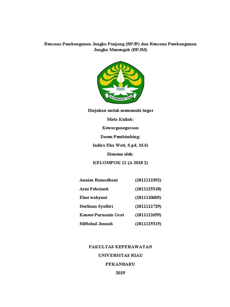 RPJP dan RPJM: Definisi dan Hukum | PDF | Karier & Perkembangan ...