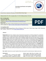 Analysis of human information processing speed and factors affecting reaction time