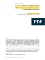 ALMEIDA, Luana Costa (2017). As desigualdades e o trabalho das escolas problematizando a relação entre desempenho e localização socioespacial
