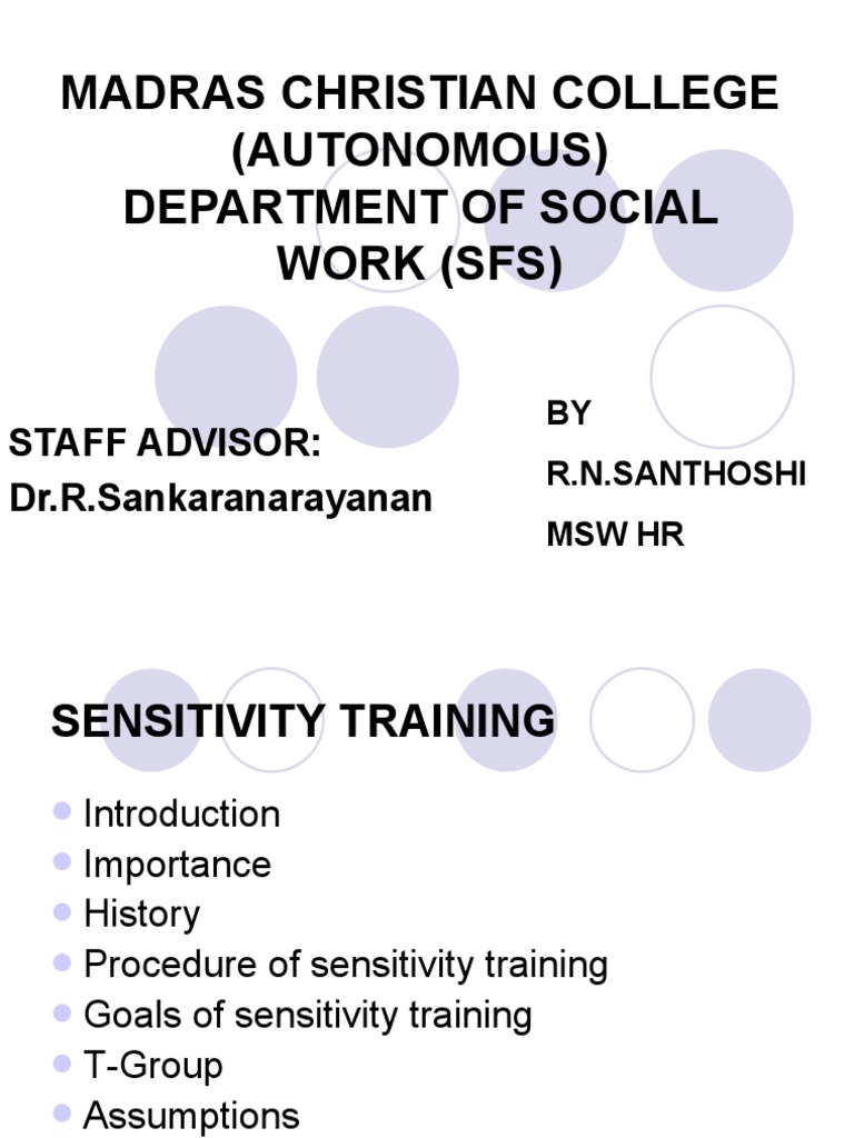 Overview of Sensitivity Training | PDF | Applied Psychology | Clinical ...