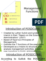 Management Process - POSDCORB
