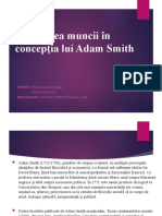 Diviziunea Muncii in Conceptia Lui Adam Smith