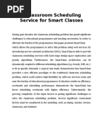 Abstract - A Classroom Scheduling Service For Smart Classes