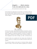 Biografía del Inca Garcilaso de la Vega