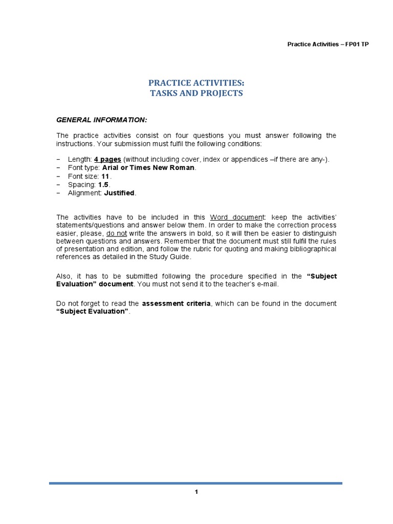 Task-Based Learning Practice Activities | PDF | Second Language ...