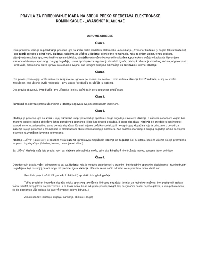 Pravila Igre | PDF