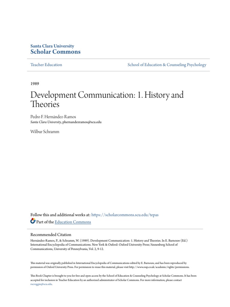 History and Theories of Development Communication | PDF | Modernization ...