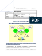 GUÍA DE APRENDIZAJE No 3, TEORIAS Y ESTUDIOS DE LA COMUNICACION DE MASAS, Y TALLER, GRUPO B1303, ING - DE - SISTEMAS