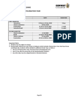 MUFY (MARCH 2020) Academic Calendar