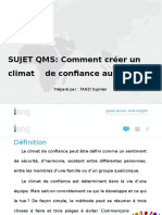 QMS PPT (Comment Créer Un Climat de Confiance Au Travail) - Cameroon-November, 2019