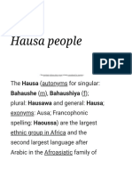 Hausa People - Wikipedia