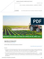 Agricultura Sinaloa 2017: cultivos, producción y valor mercado