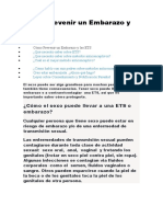 Cómo Prevenir Un Embarazo y Las ETS