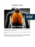 How To Clean The Lungs in 3 Days