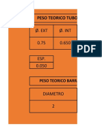 TABLA PARA PESO TEORICO