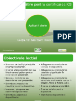 IC3 Lectia 10 Microsoft PowerPoint Cu Ex PDF