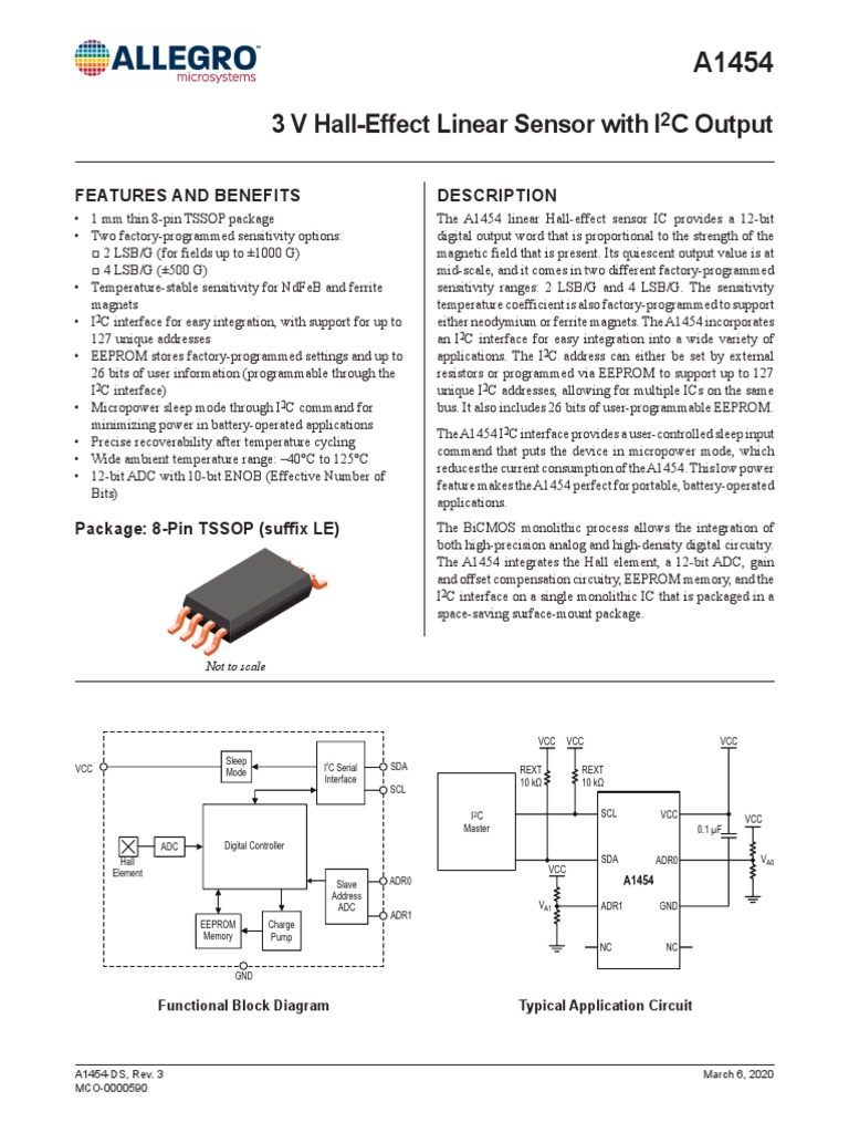 A1454 Datasheet | PDF | Computer Engineering | Computer Hardware