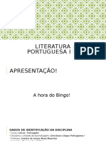 Aula 1 - Literatura Portuguesa I