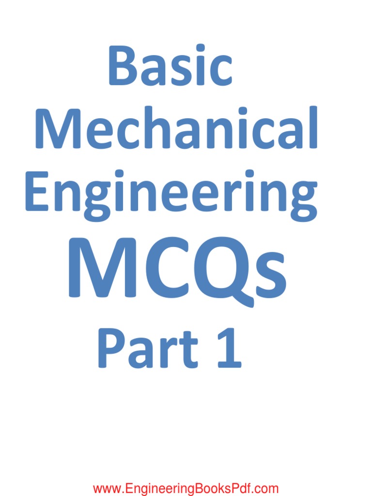 Basic Mechanical Engineering MCQs Part PDF Gear Strength Of Materials