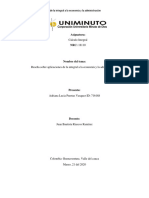 Reseña Sobre Aplicaciones de La Integral A La Economía y La Administración Adriana PDF