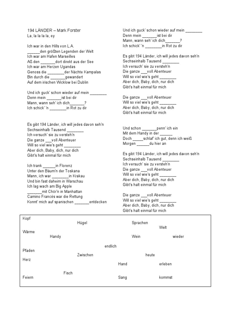 194 LÄNDER - Mark FORSTER | PDF