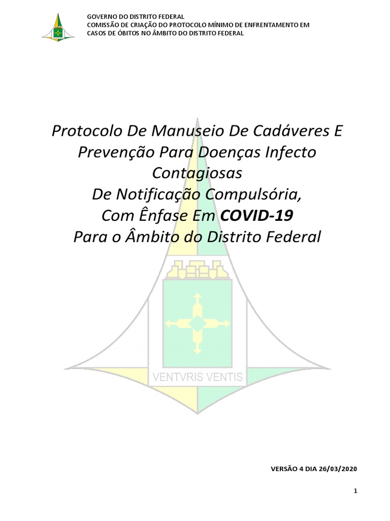 Protocolo De Manuseio De Cadaveres Enterro Morte