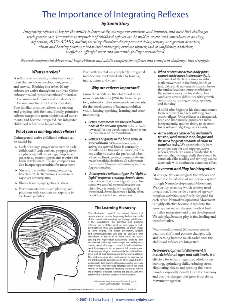Integrating Reflexes | PDF | Stress (Biology) | Perception