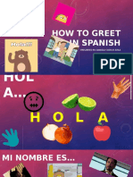 How To Greet in Spanish