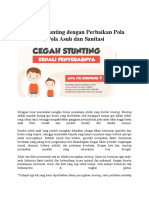 Cegah Stunting Dengan Perbaikan Pola Makan