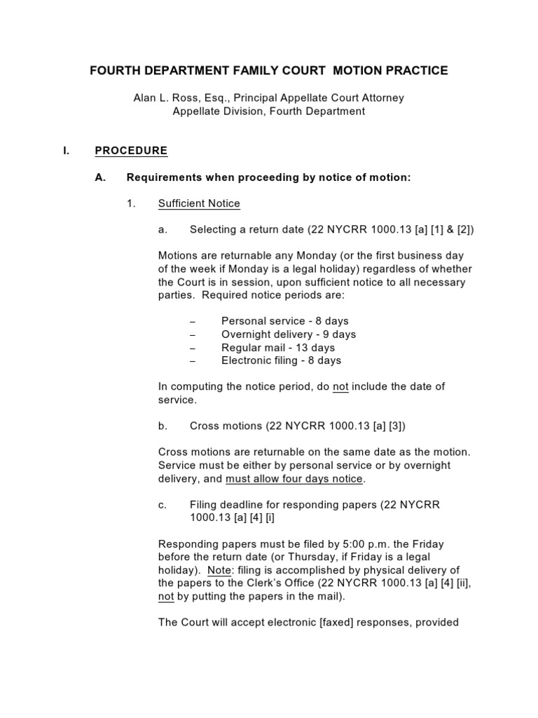 2010 Ad4 Motions New York Supreme Court Brief (Law)