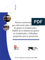 Sistema Socioeconómico y Geo-Referencial Sobre La Violencia de Género en Ciudad Juárez