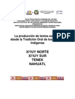 Compilacion - Produccion de Textos Xi'iuy - Tenek y Nahuatl 2018 PDF