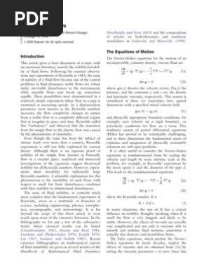 Eomf Vol5 S Y Reynolds Number Navier Stokes Equations