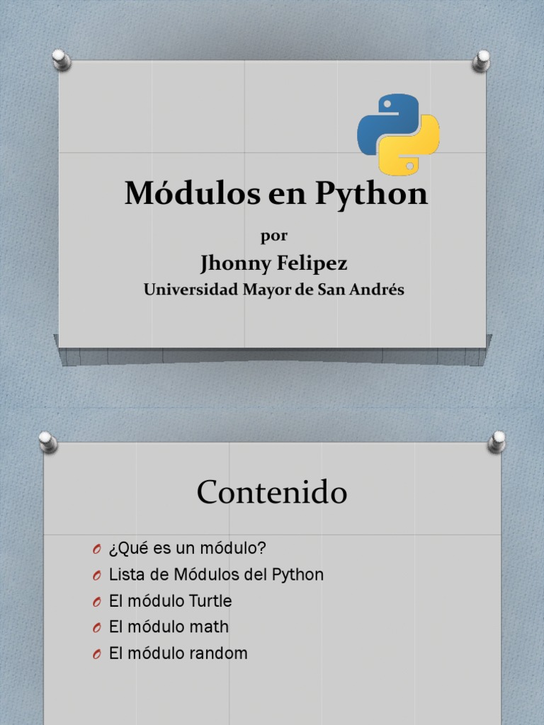 03-Módulos en Python PDF | PDF | Python (lenguaje de programación ...