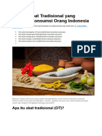 3 Jenis Obat Tradisional Yang Umum Dikonsumsi Orang Indonesia